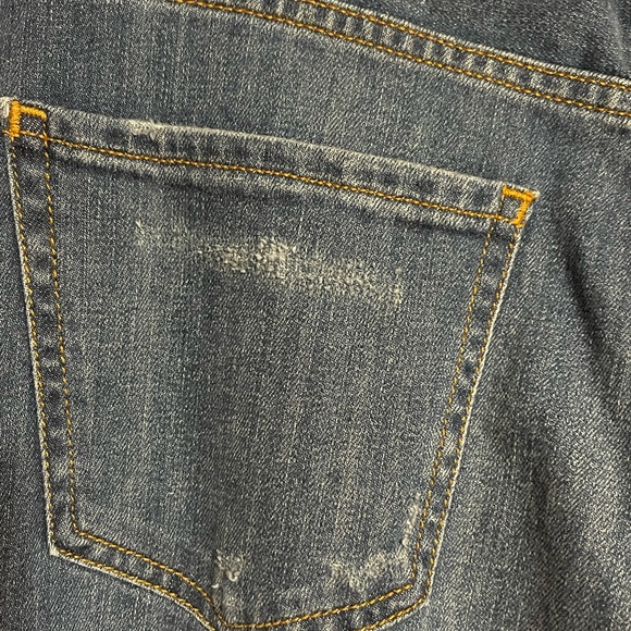 Stylus Crop Distressed Boyfriend Jeans, Women’s size 26/2, Medium Wash Blue - Picture 6 of 10